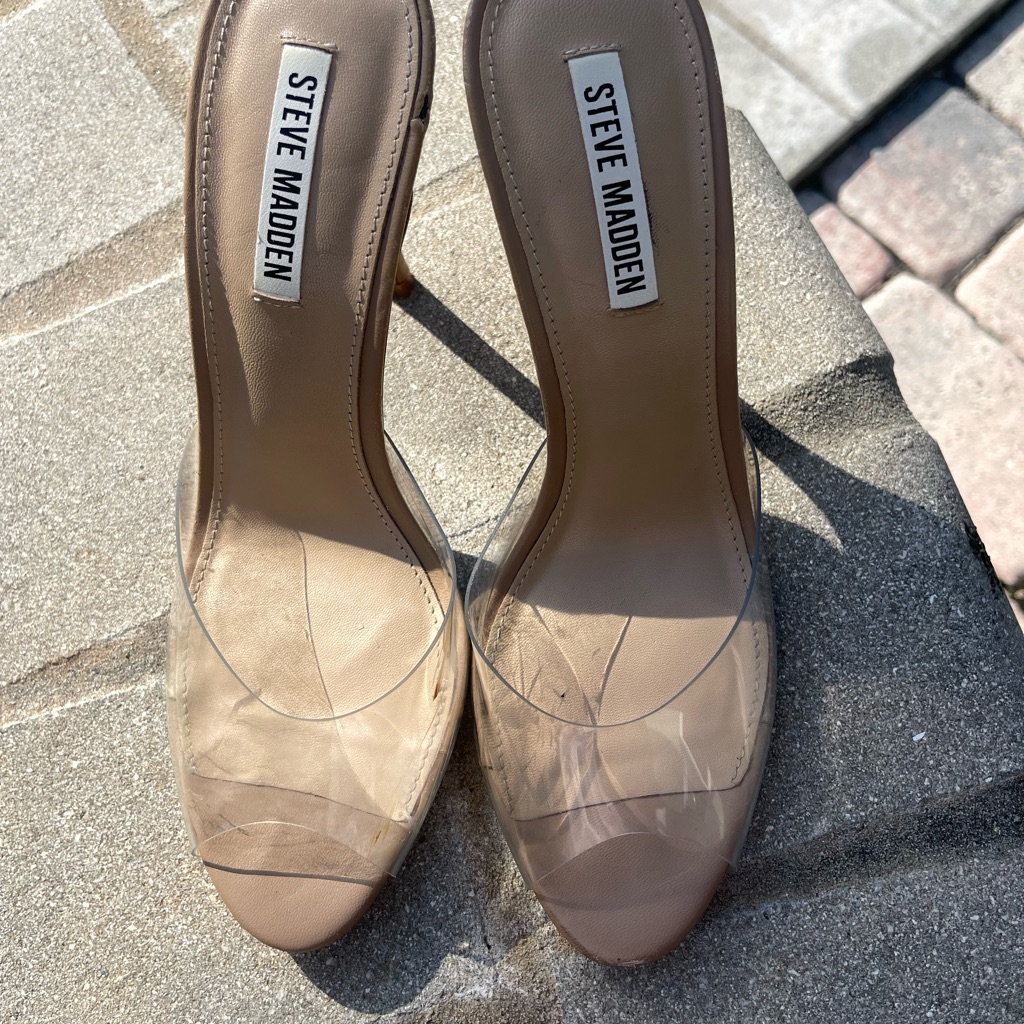 Steve Madden Women's Clear And Tan Heels
